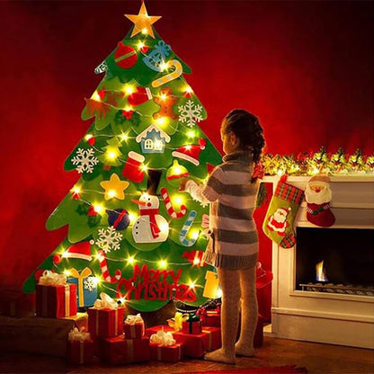 Árbol de Fieltro Armable (con Luces)