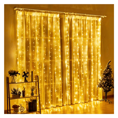 CORTINA DE LUCES LED NAVIDEÑAS con control remoto
